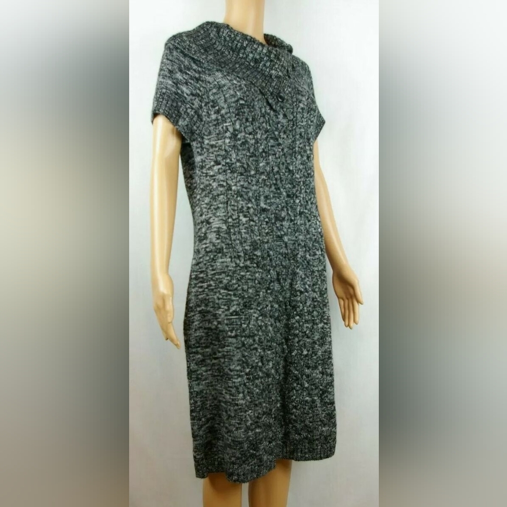 Calvin Klein short sleeve button collar sweater dress